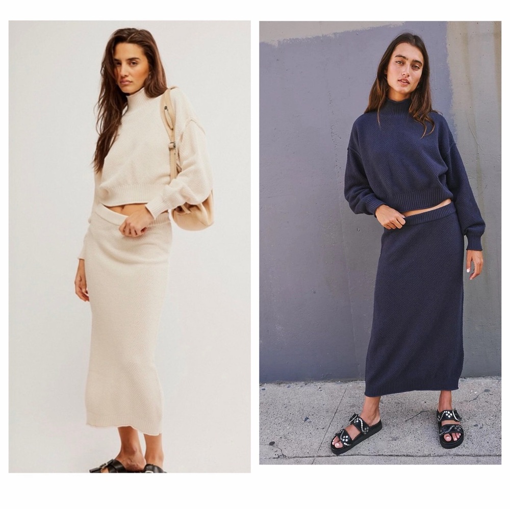 Free People Hailee Sweater Skirt Set